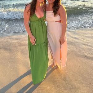 Green Strappy maxi Dress